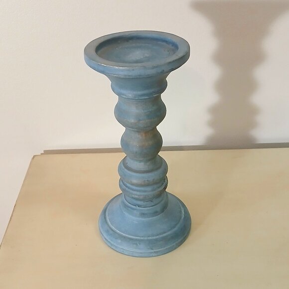 Rustic wooden candleholder by Global Artisans Initiative - 9 inches tall - Picture 1 of 4